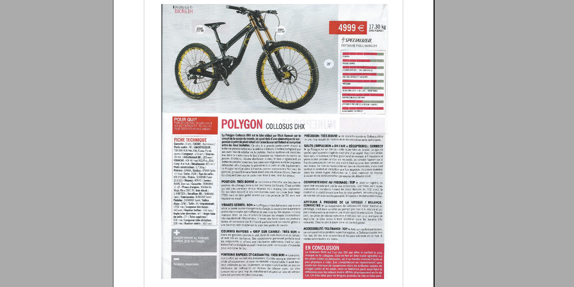 big test: collosus dhx (big bike magazine france) 1
