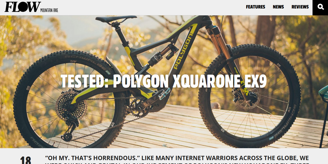 media review: polygon xquaronene ex9 (flow mountain bike australia) 1
