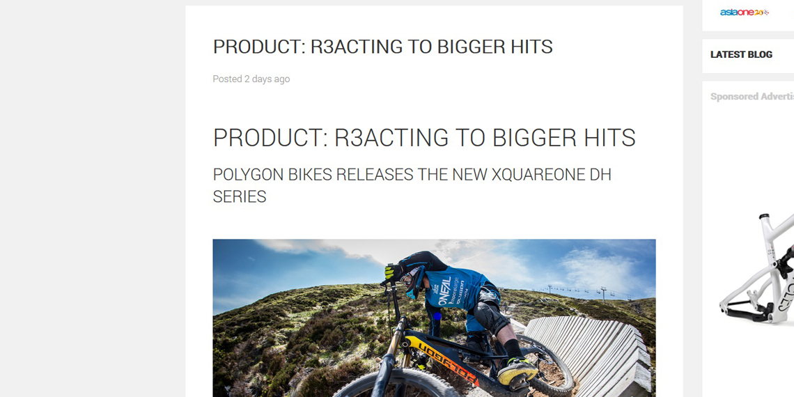 bikezilla: product r3acting to bigger hits polygon bikes releases the new xquareone dh series 1