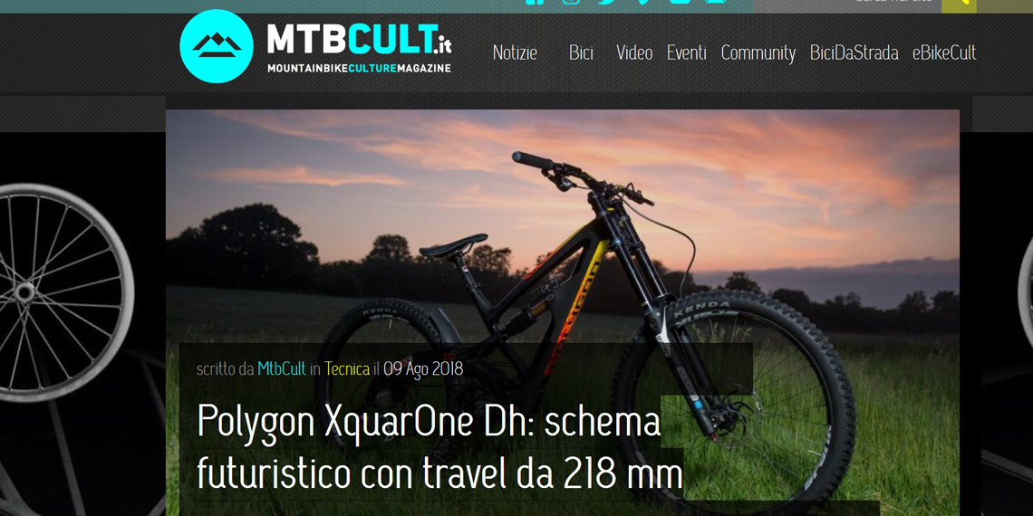 mtb cult it :polygon xquarone dh: futuristic scheme with travel from 218 mm 1