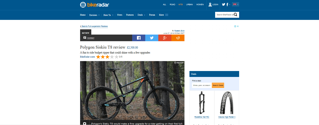 bike radar: polygon siskiu t8 first ride review by russell eich 1