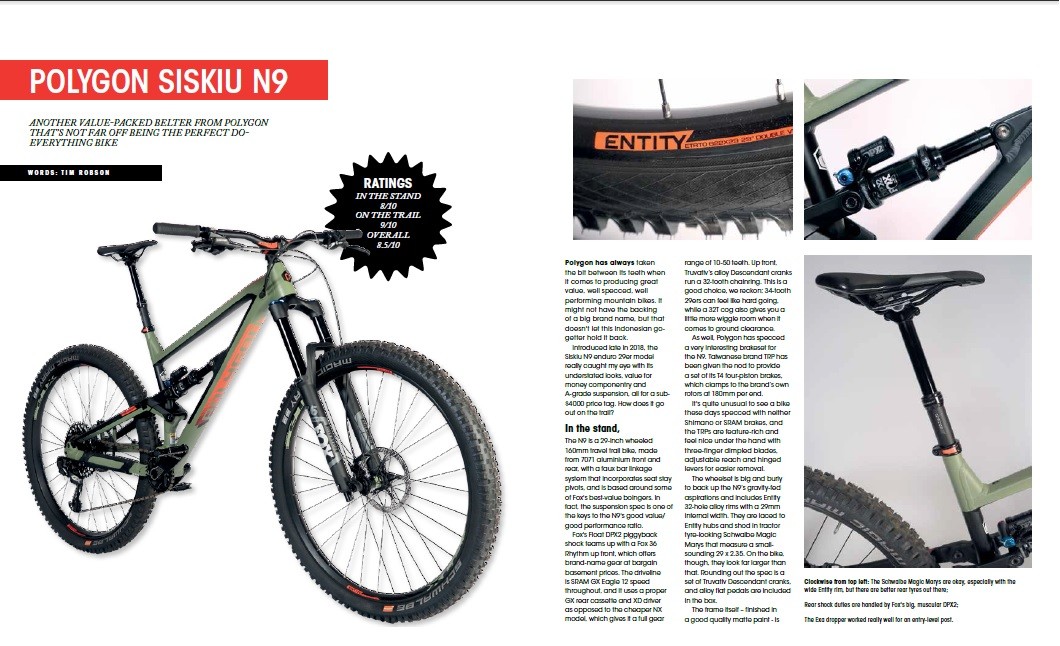 mountain australia biking: polygon siskiu n9 mountain bike by tim robson 1